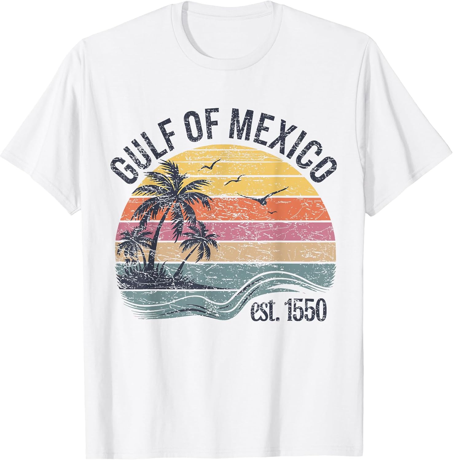 Gulf of Mexico Est 1550 Retro Vintage Beach