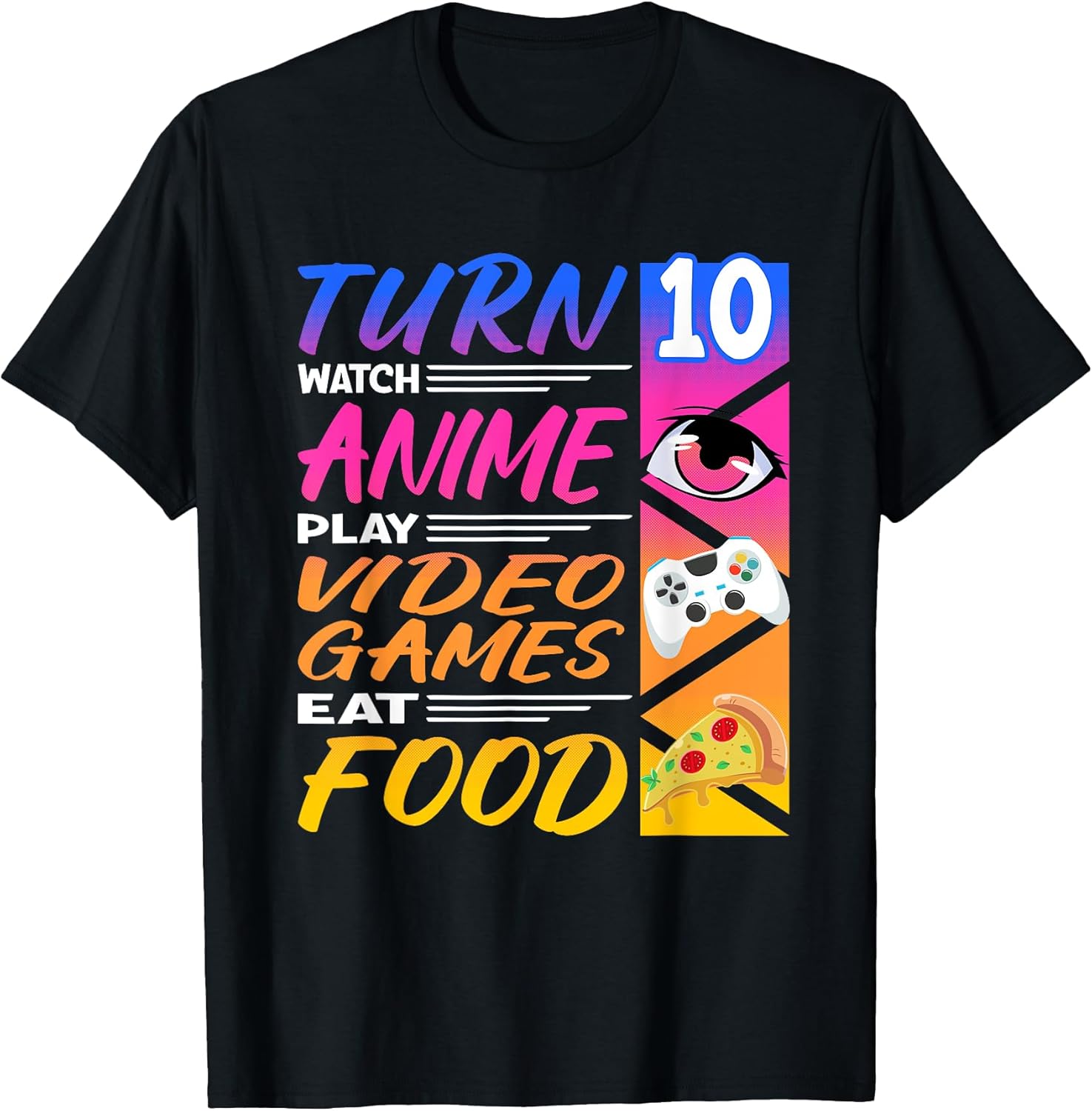 Gamer, Food, Anime Tees 90s Clothing I 10 Year Old
