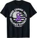 Purple Up for Military Kid Us Flag Cool Military Child Month T-Shirt