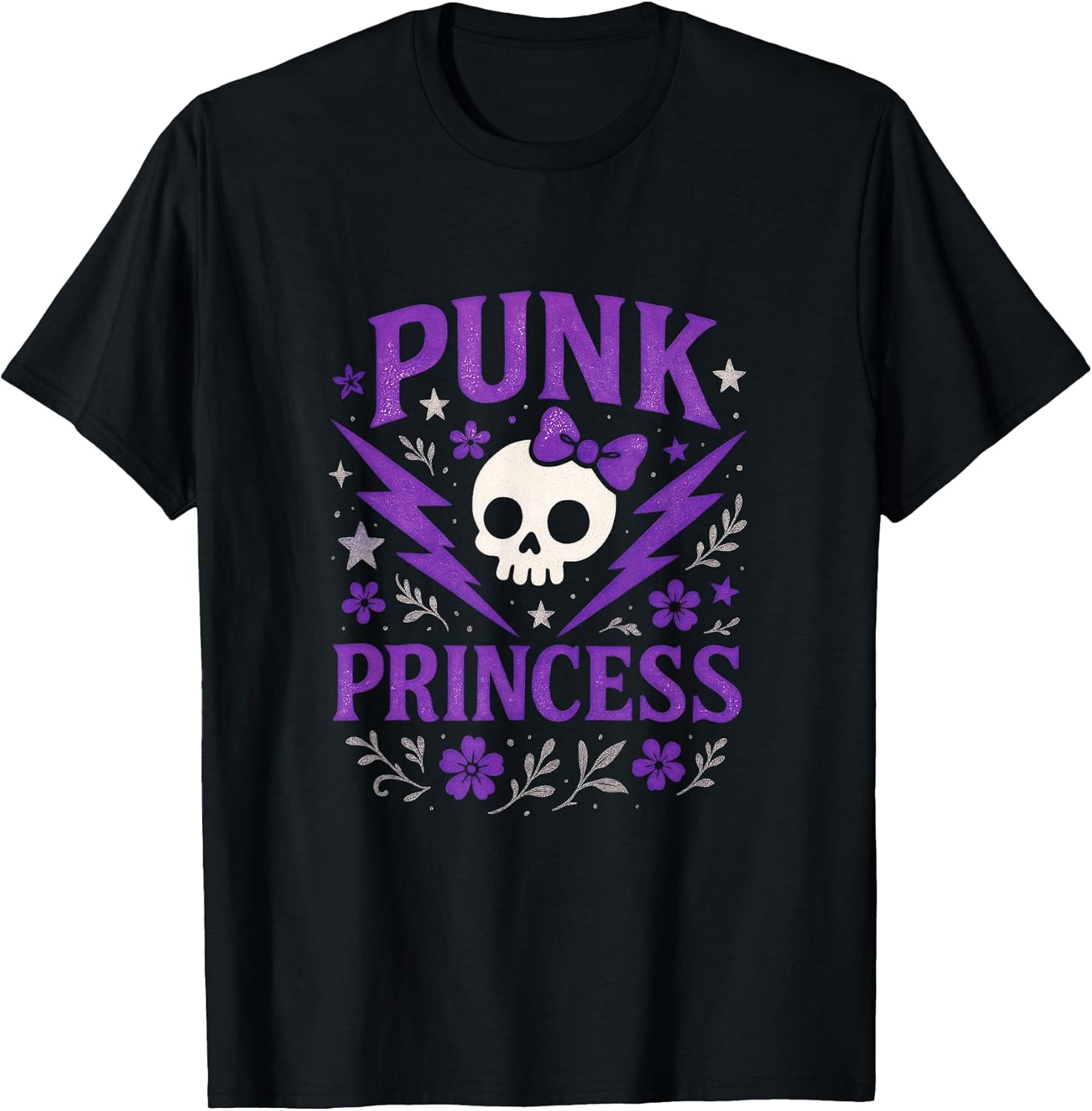 Punk Princess - Emo Rock Rebel Skull Art T-Shirt