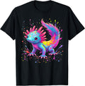 Beautiful Colorful Art Cute Kawaii Axolotl Lovers Animals T-Shirt