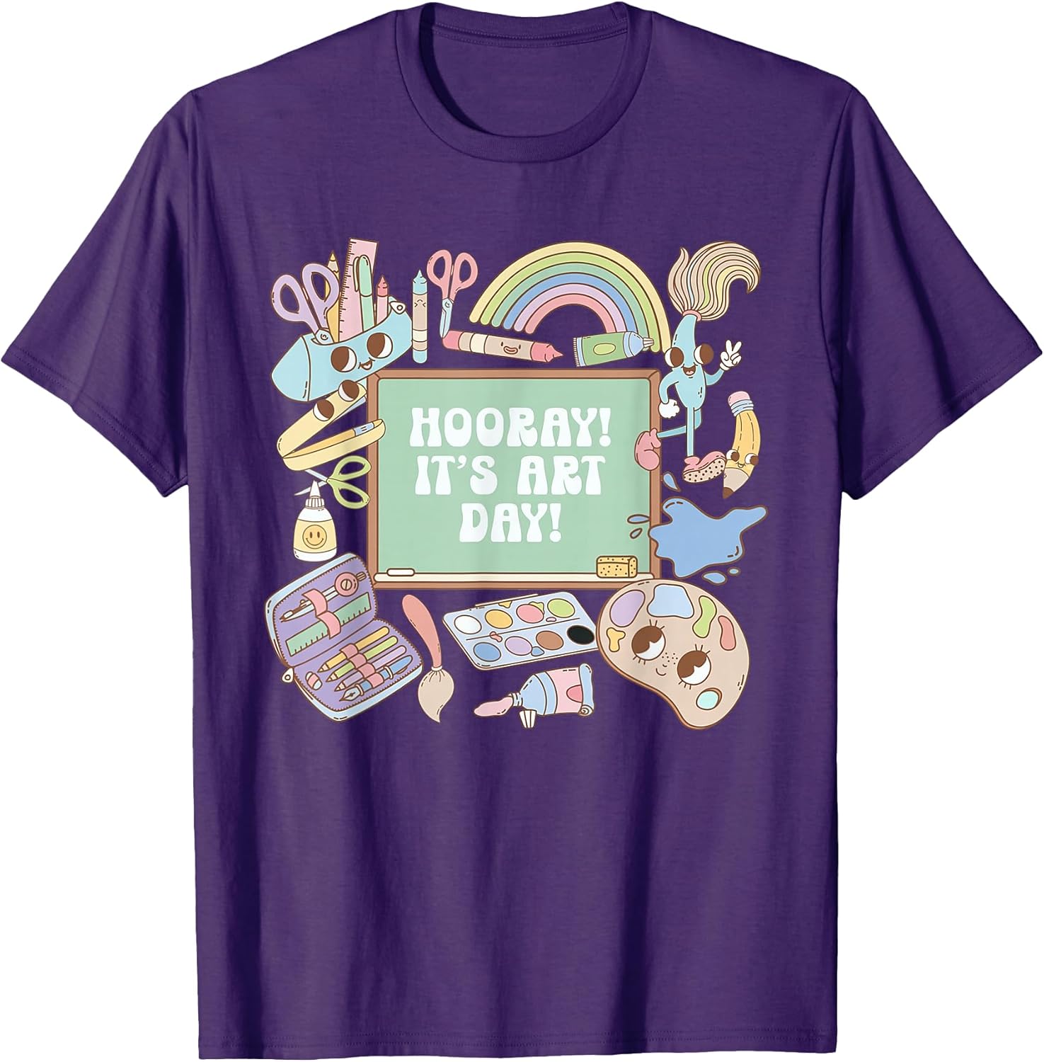 Retro Hooray It's Art Day Art Teacher Back to School Women T-Shirt