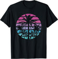 Palm Tree Retro Sunset Summer Beach Vintage Tropical Graphic T-Shirt