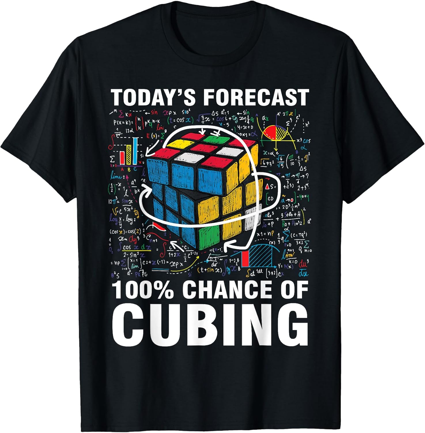 Competitive Puzzle Speed Cubing Math Merchs Tee