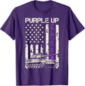 Purple Up For Military Kids USA Flag Military Child Month T-Shirt
