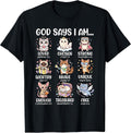 God Says I Am Bible Verses for Christian Cat Lover T-Shirt