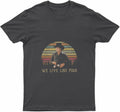 Urban boycow John Travolta Vintage Retro T-Shirt - Funny T-Shirt - Classic Movie Shirt - We Live Like Pigs T-Shirt Black