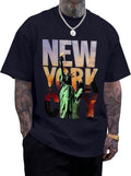 Mens Graphic T Shirts Mens Summer Shirts Round Neck Regular Short Sleeve Casual Vintage Tees