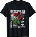 Streetwear Graphic Dark Floral Urban Aesthetic, Mens Fashion T-Shirt