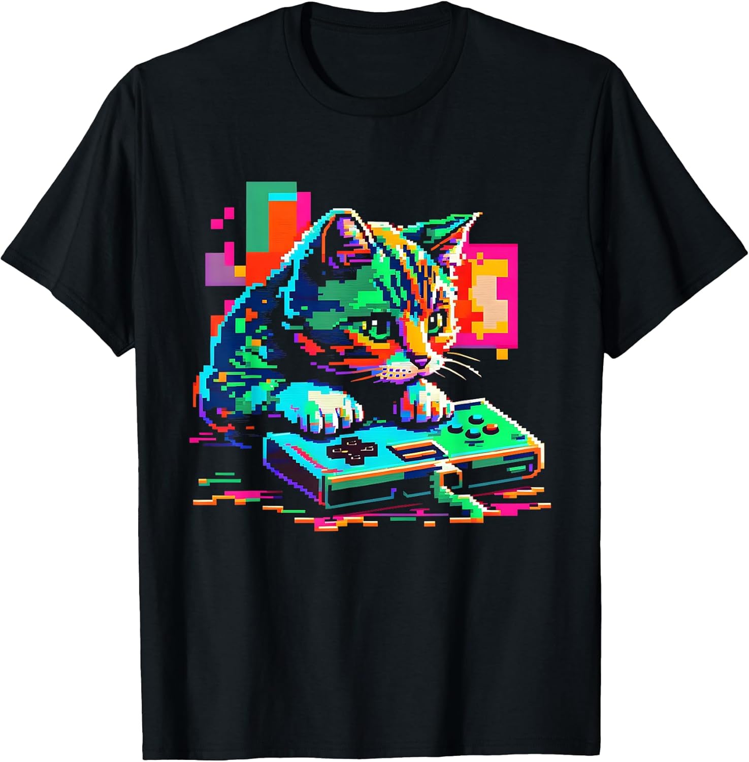 Pixel Cat Retro Gaming Cat Video Games Boys