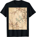Sakura Blossom Birds Japanese Ink Painting Art T-Shirt