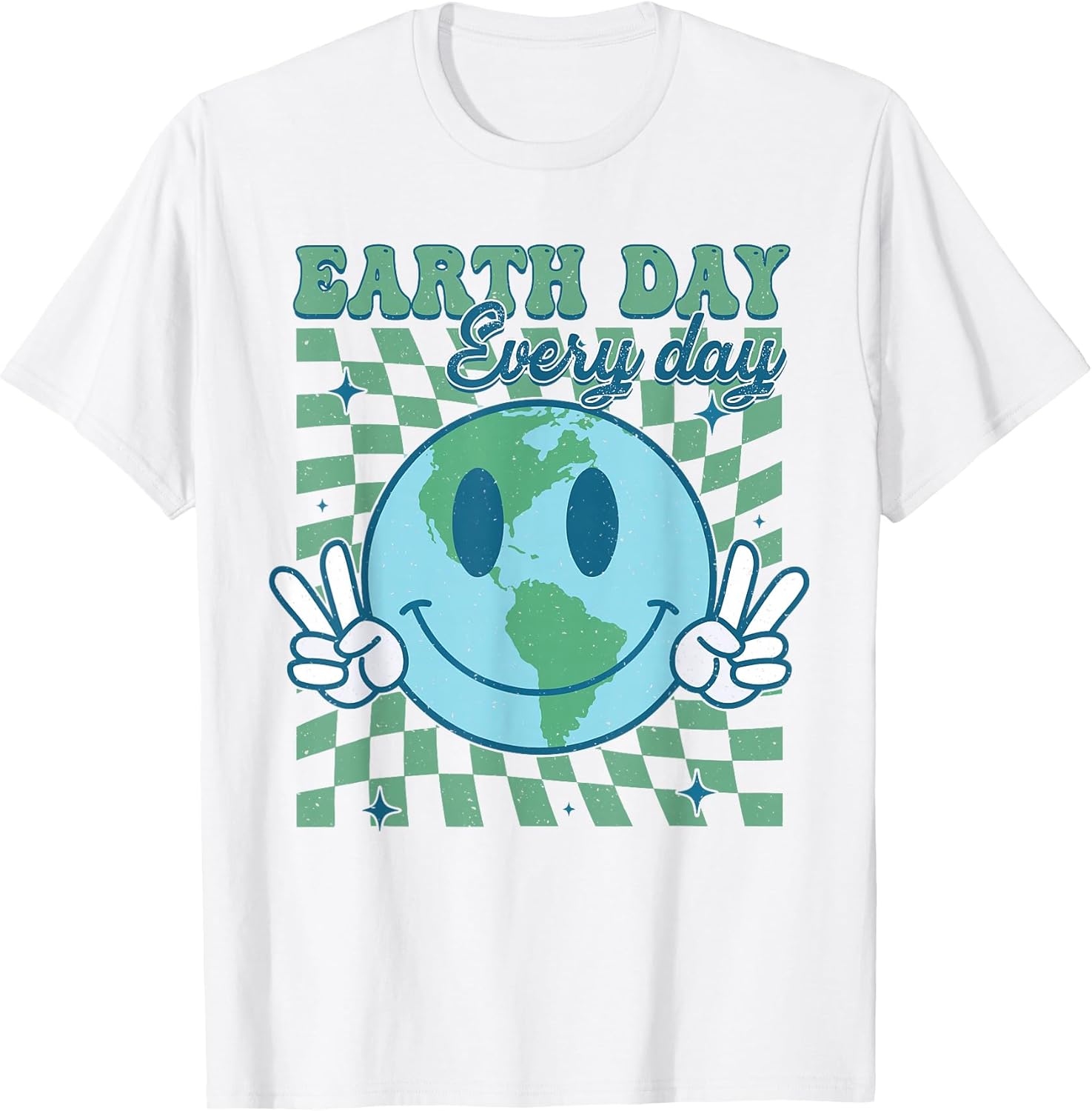 Earth Day Everyday Smile Face Hippie Planet Anniversary T-Shirt