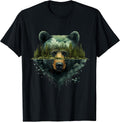 Bear Artwork Portrait Wildlife Forest Nature Animal Art T-Shirt