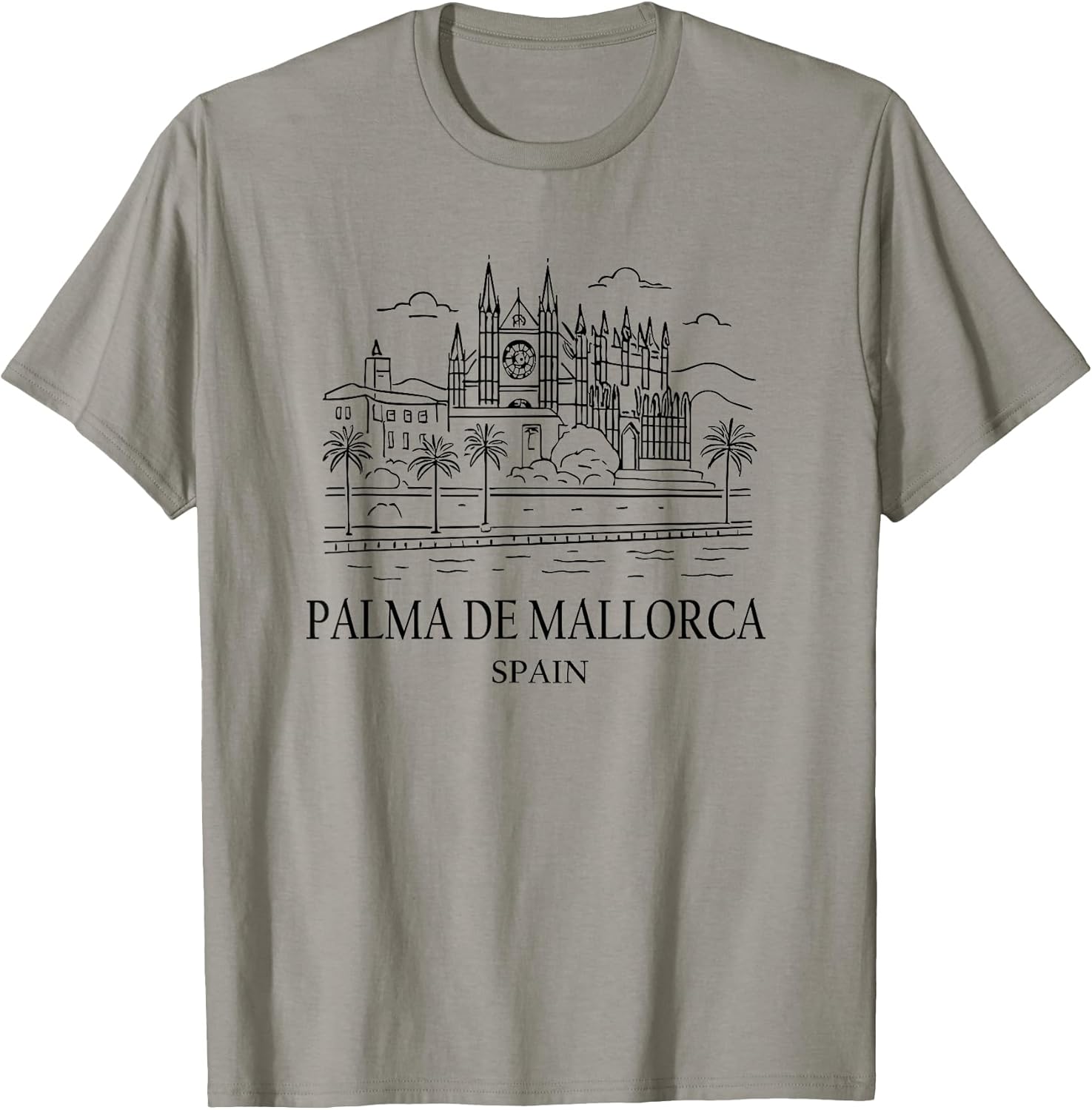 Palma de Mallorca Spain Minimalist Beach Travel Souvenir T-Shirt