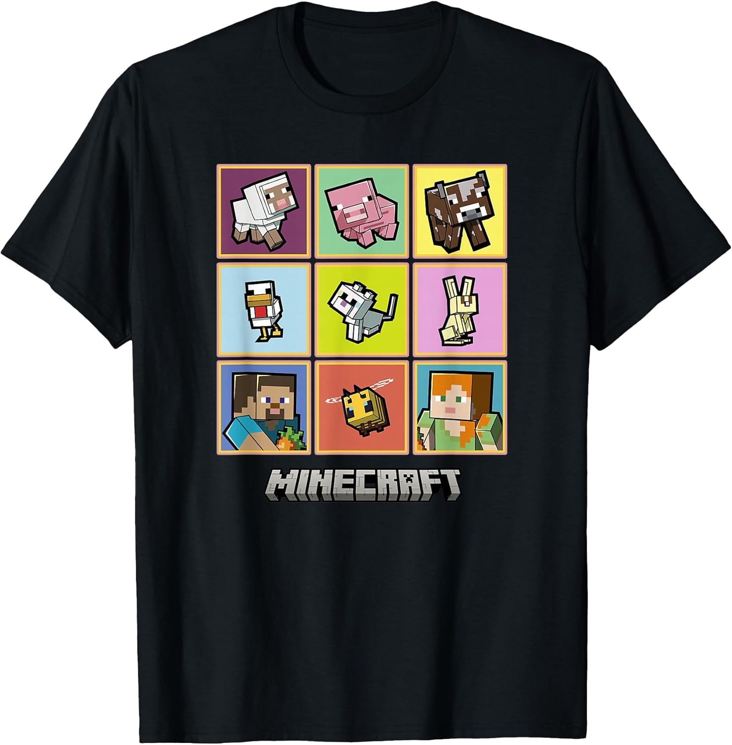 Characters Group Shot Box Panels Mashup T-Shirt