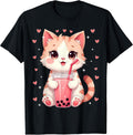 Cute Cat Kawaii Neko Bubble Tea Lovers Tees