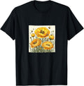 Ranunculus Flower Blooming With Bees Around Merch