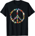 Love and Peace Flower Sign Hippie Lover Beautiful Cute Funny T-Shirt