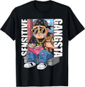 Sensitive Gangsta Urban Art Graphic T-Shirt