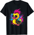 Rubber Duck Punk Rock Watercolor Rubber Duckling Duck Lover T-Shirt