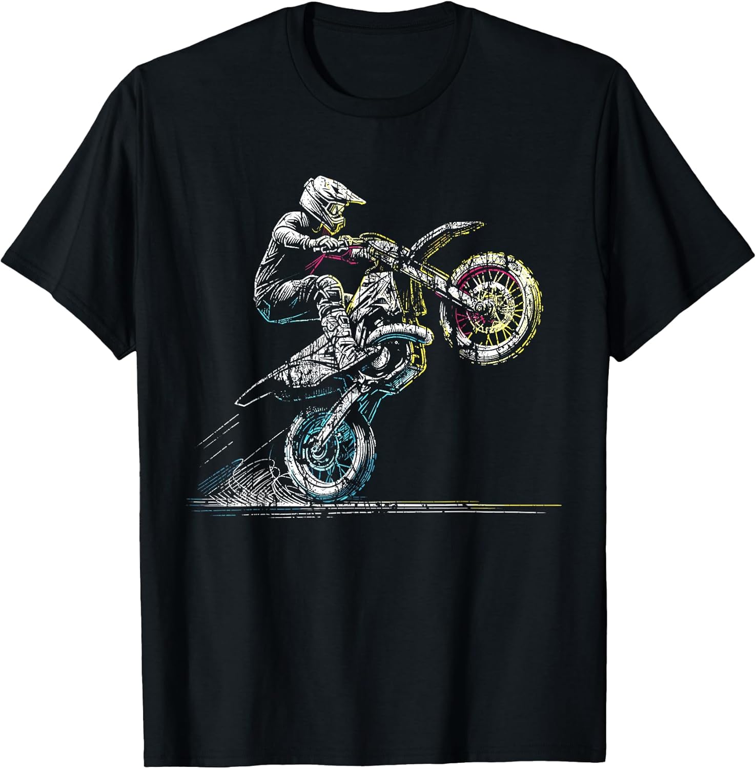 Dirt Bike Rider Retro Motorcycle Motocross T-Shirt