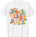 Good Vibes Only Peace Sign Love 60s 70s Retro Groovy Hippie T-Shirt