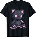 Goth Pastel Cute Creepy Kawaii Cat Kitten Voodoo Doll T-Shirt