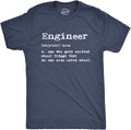Mens Engineer Definition Tshirt Funny Sarcastic Science Tee