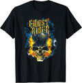 Ghost Rider Skull Urban Street Flames Graphic T-Shirt