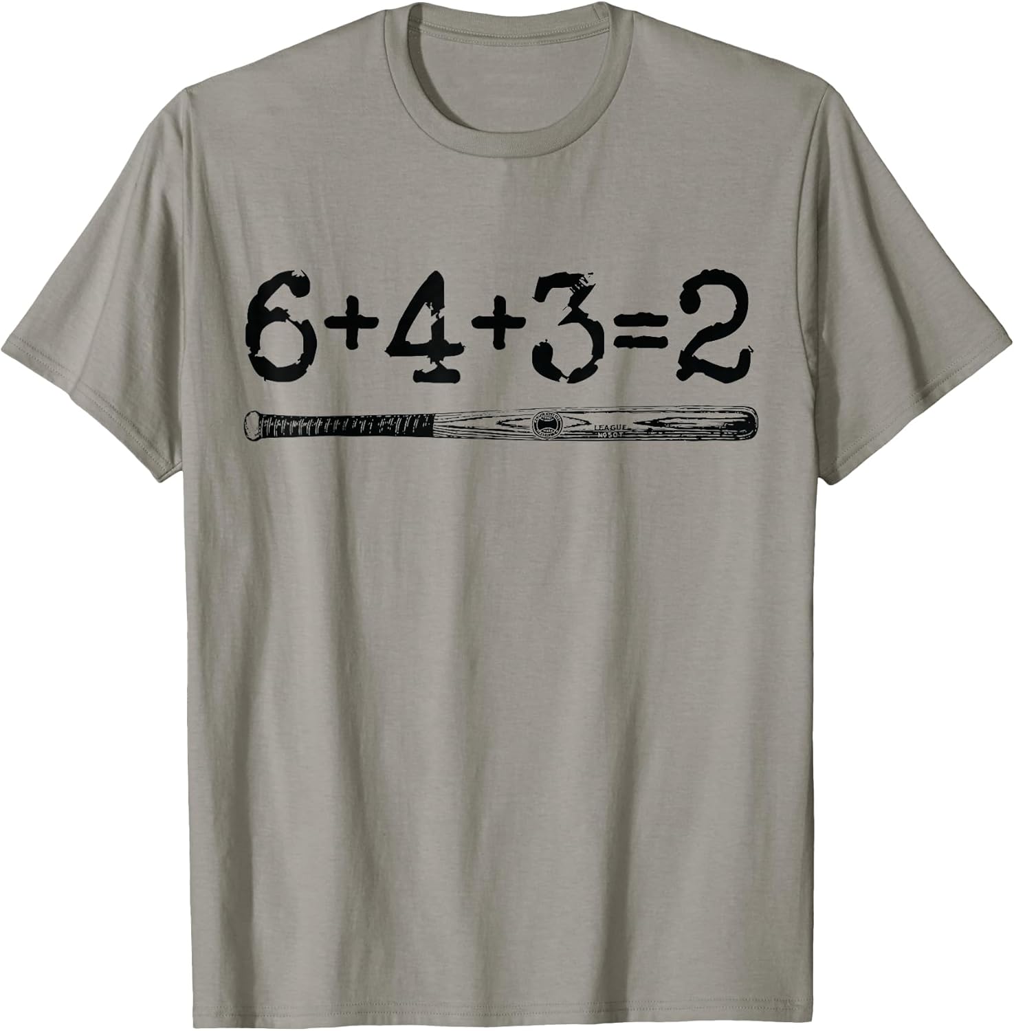 Double Play 6 4 3 2 Vintage Baseball Math Softball Player T-Shirt