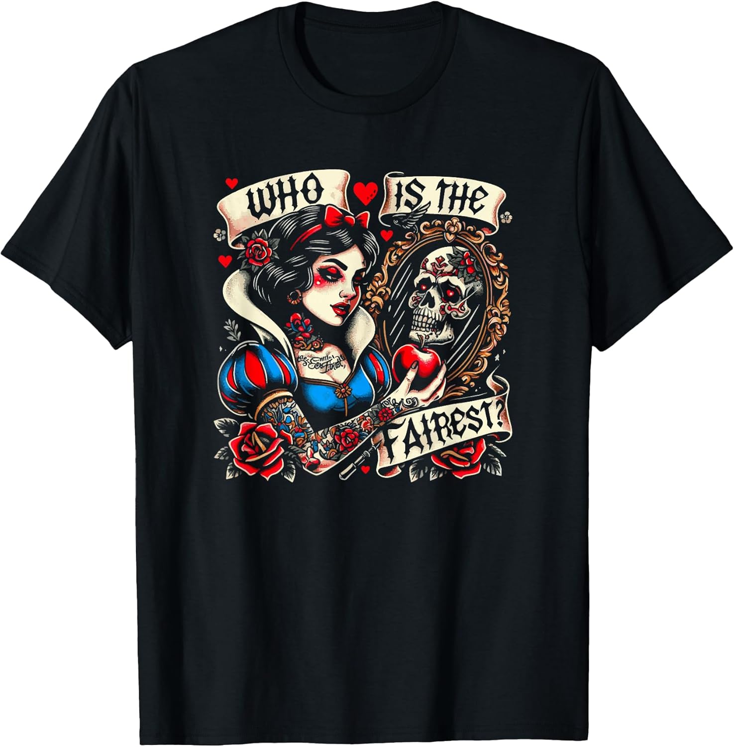 Who's The Fairest? - Goth Punk Snow Princess Tattoo T-Shirt