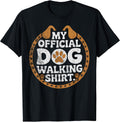 Dog Walker My Official Dog Walking Tee Pet Lover Owner T-Shirt