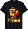 Chicken Make Some Pixel Art Funny Game Humor Meme T-Shirt