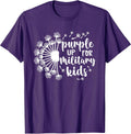 Purple Up for Military Kids Dandelion Military Child Month T-Shirt Small