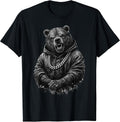 Gangster Bear Tattoo Hip Hop Animal Punk Rap Urban T-Shirt