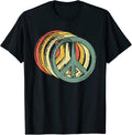 Mens Peace Sign Hippie 60s 70s 1960s Trippy Groovy Peace Tee T-Shirt