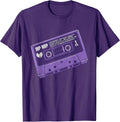 Purple Cassette Tape Retro Vintage 90s Hip Hop Music Lover T-Shirt