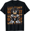 God First Urban Hip Hop Teddy Bear with Dreads Streetwear T-Shirt