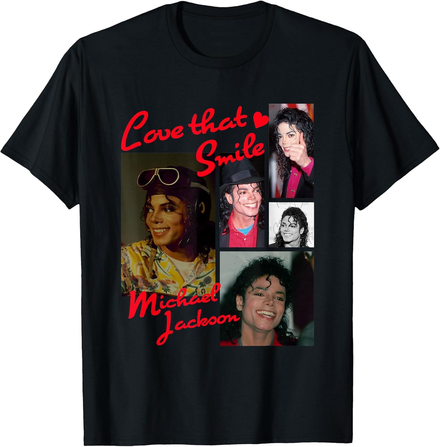 T-Shirt - Unisex Adults - Black - Small - Short Sleeve - Cotton Blend - Michael Jackson Fans