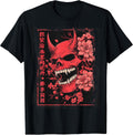 Demon Face Skull Japanese Art Devil Oni Harajuku Aesthetic T-Shirt