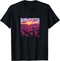 Tulip Flower Field Beautiful Sunset Merch