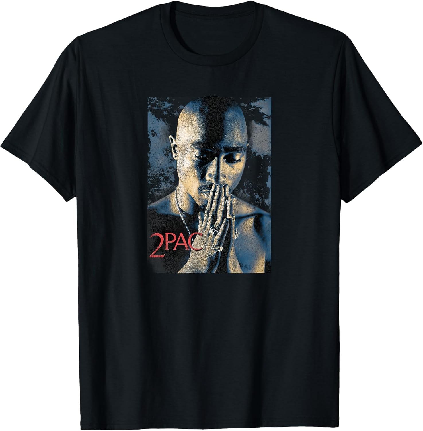 Tupac Grunge Praying Unisex-Kids Black Short Sleeve T-Shirt