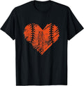 US State San Francisco Baseball Vintage Heart T-Shirt