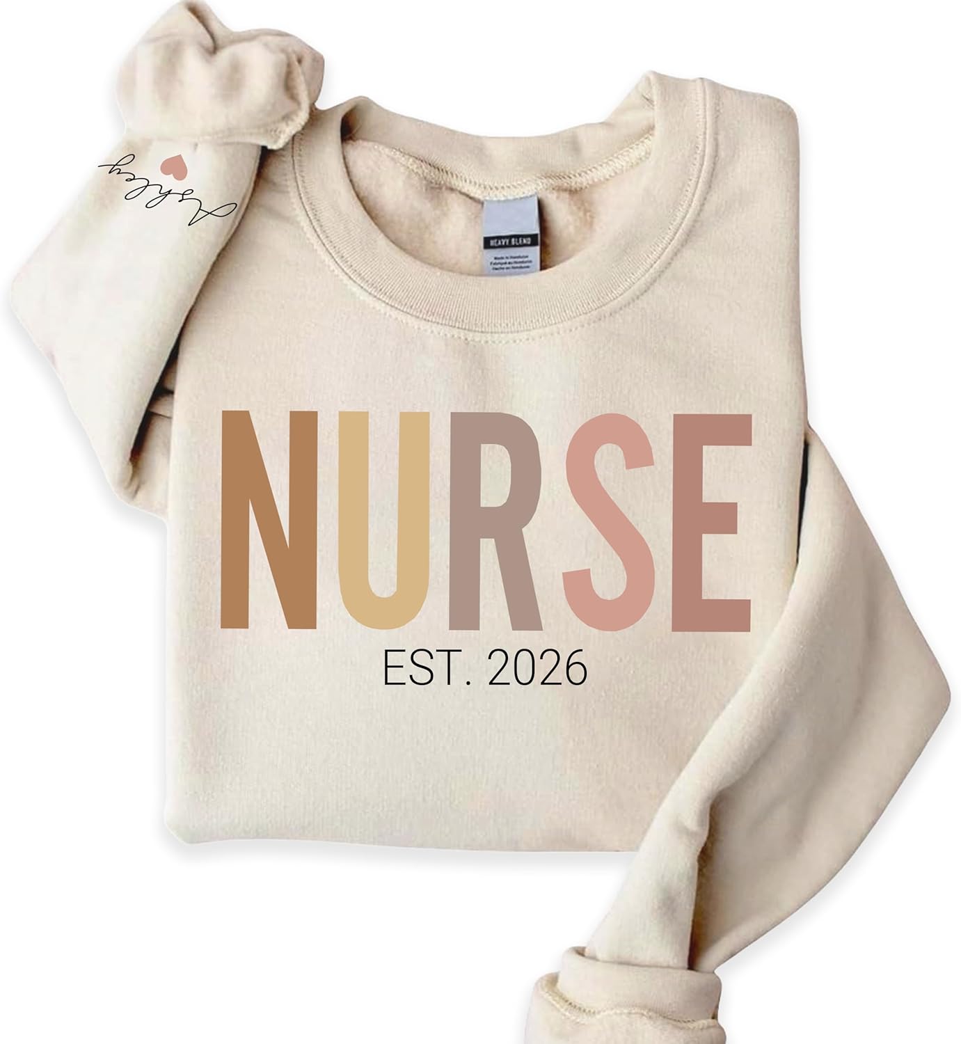 Personalized Nurse Sweatshirt, Custom RN Shirt, Nursing Gift, Gift for Healthcare Worker