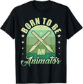 Born To Be Animator Retro Motion Graphic Artist Designer T-Shirt