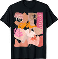 Abstract Pink Art Wearable Modern Design Pastel Color Gift T-Shirt