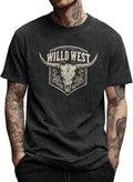 Summer Graphic Cotton T-Shirts for Men Casual Tees Washed Streetwear Crewneck Short Sleeve Tops