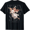 Angel Y2K Back Print Urban Streetwear T-Shirt - Black, Small, Unisex-Adults/Kids