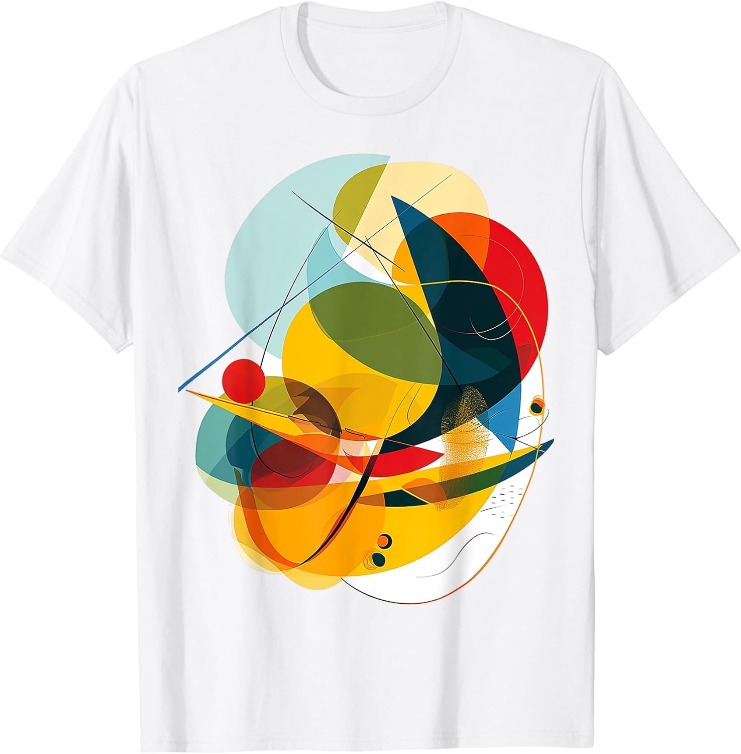 Geometric Lover Art Colorful Abstract Graphic Geometric T-Shirt