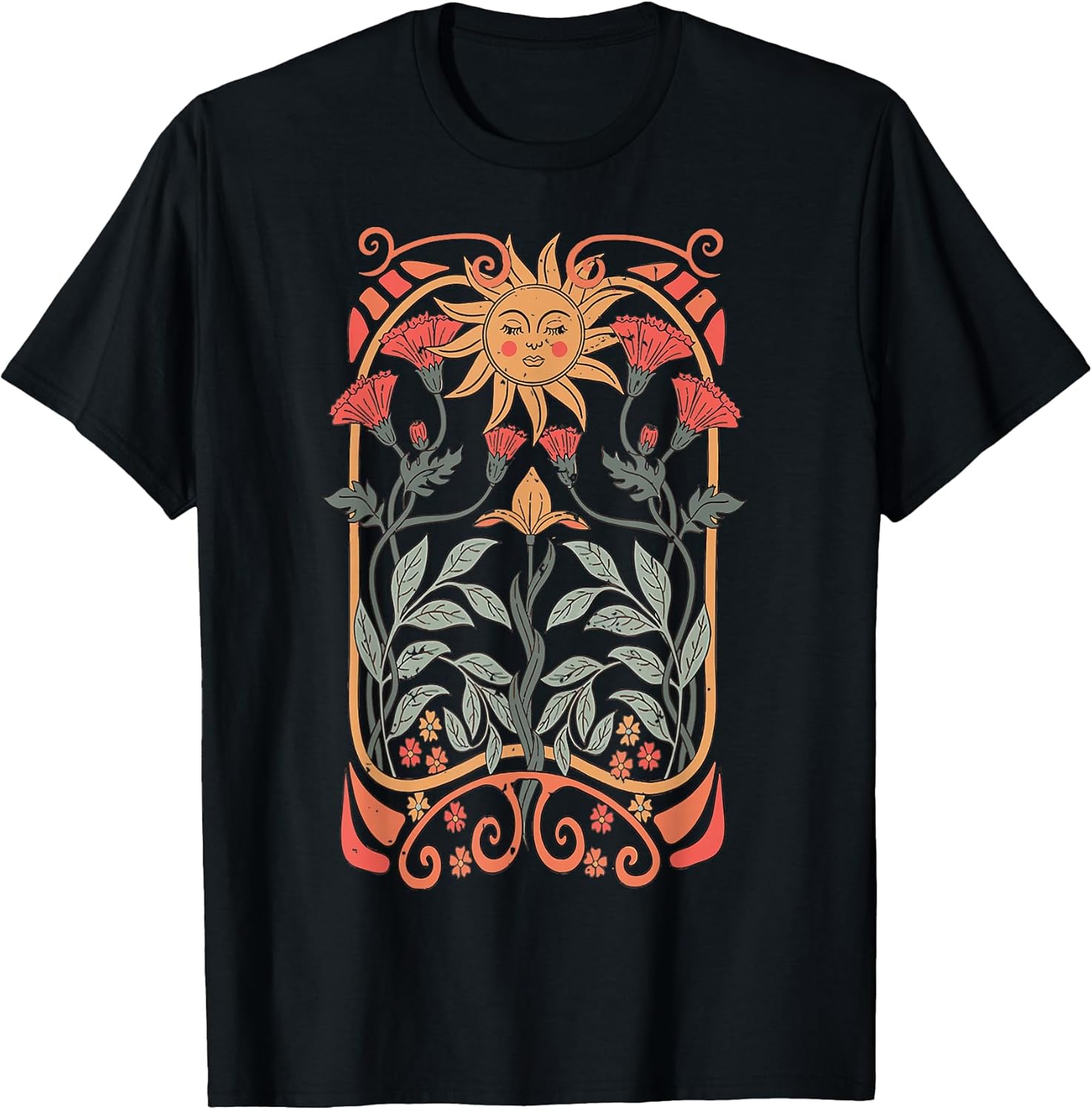 Boho Floral Art Nouveau, Boho t -shir t